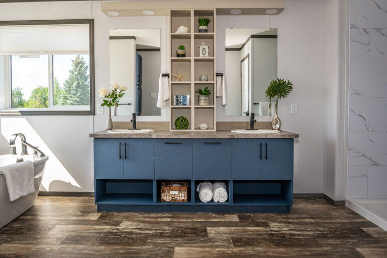 Double Vanity with Premium Velvet Cabinets