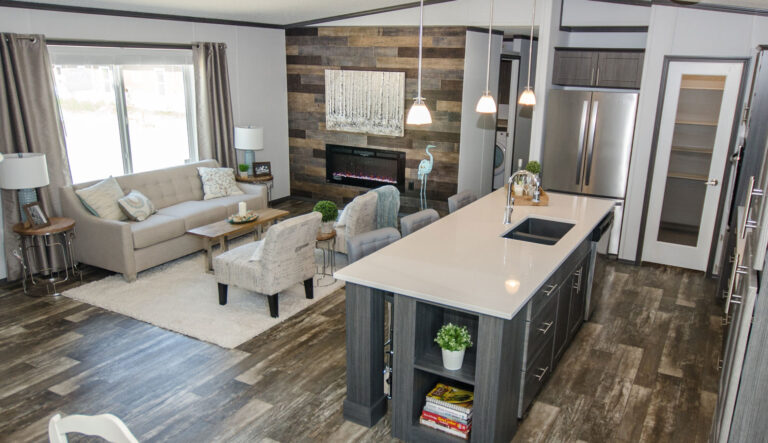 Bird Eye View of Kitchen and Living Area